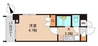 プライマル西船橋【9階】の間取り