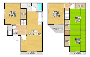 大阪府枚方市津田東町1【一戸建】の間取り