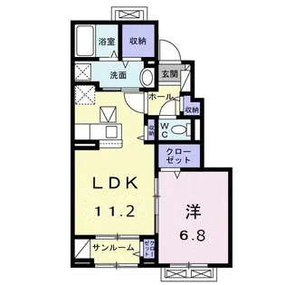 ヴィ カルム【1階】の間取り