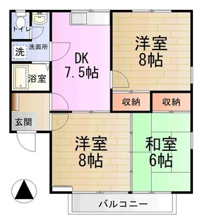 セジュール寺島 B【2階】の間取り