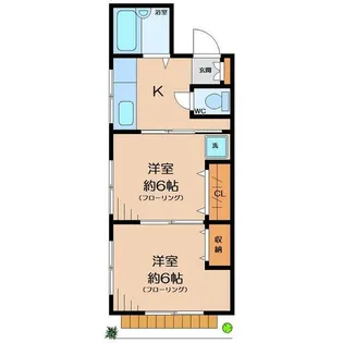 第2おおしま荘【1階】の間取り