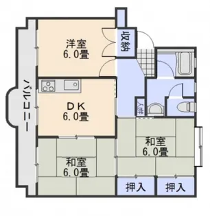 新田マンション【3階】の間取り