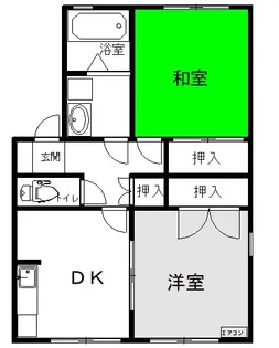 ハイネス瀬山A【2階】の間取り