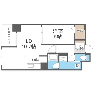 セレッソコート上本町EAST【7階】の間取り