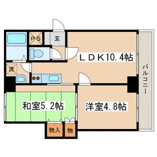 共栄マンションズ【8階】の間取り