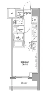 ザ・パークハビオ西大井【4階】の間取り