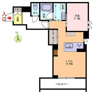 ヴェスプッチ(VESPUCCI)【2階】の間取り