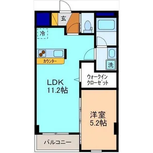 サンシェスタ若宮【2階】の間取り