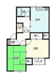山形県山形市桜田東2【アパート】の間取り
