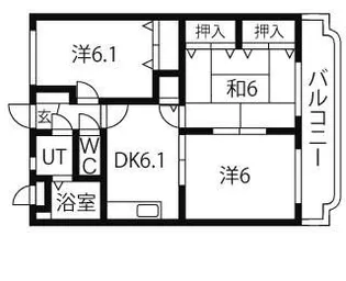 ユーミーJUKOH【3階】の間取り