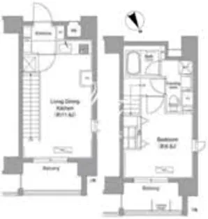 ドゥーエ月島【10階】の間取り