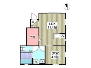 1LDKの間取り画像