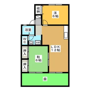 ASUKAハイツII【1階】の間取り