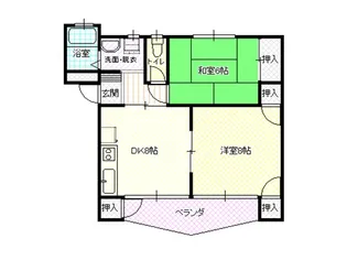 ハイツけやき【1階】の間取り