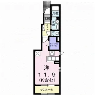 1Rの間取り画像