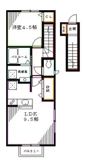 カーサ・ミュー【2階】の間取り
