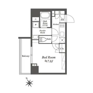 ブライズ白金台【8階】の間取り