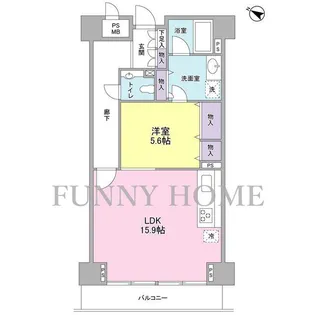 東京都世田谷区三軒茶屋2【マンション】の間取り