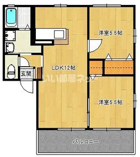 オーキッドA棟【1階】の間取り