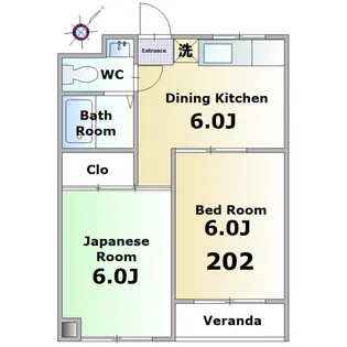 大野マンション【2階】の間取り