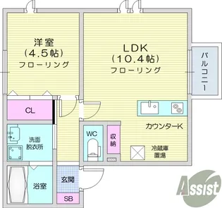 パークフォレスト長命ケ丘【1階】の間取り