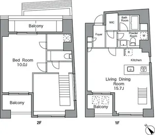 東京都渋谷区恵比寿南2【マンション】の間取り