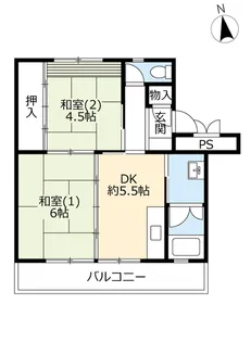 UR湖北台【5階】の間取り