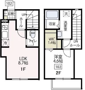 エクリュSKJ【1階】の間取り
