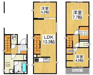 東京都小平市学園東町3【一戸建】の間取り