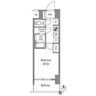 エスタート品川南大井【6階】の間取り