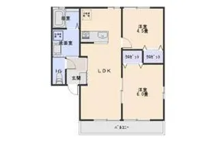 ルミエールB【1階】の間取り