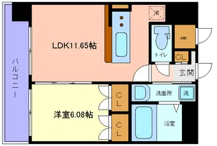 1LDKの間取り画像