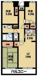 ブライトネス北鴻巣【3階】の間取り
