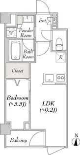 ルミーク北千住【2階】の間取り