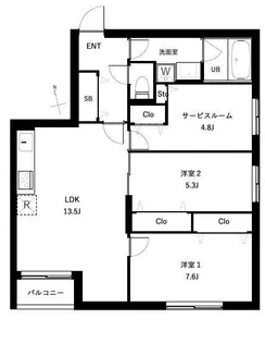 COEUR BLANC西荻窪【4階】の間取り