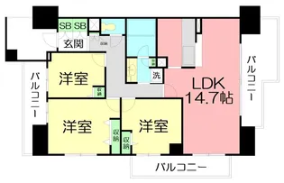 神奈川県藤沢市辻堂神台2【マンション】の間取り