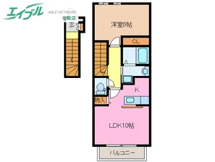 ヴェスト・ガッセ A棟【2階】の間取り