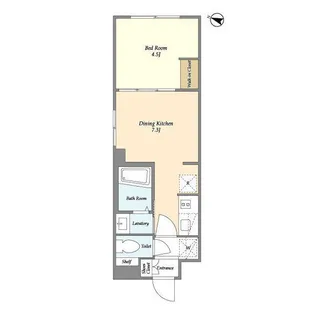 ウェルスクエアイズム千川II【2階】の間取り