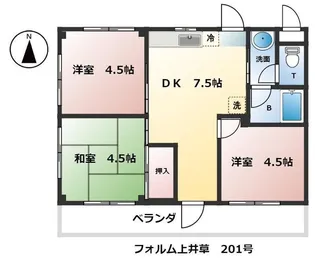 フォルム上井草【2階】の間取り