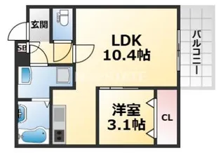 ジーメゾン神戸セレーナ【2階】の間取り