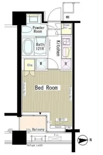 六本木エムケイアートレジデンス【2階】の間取り