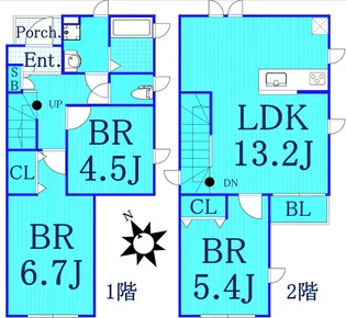 神奈川県横浜市旭区南本宿町【一戸建】の間取り
