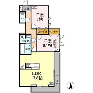 スリール【3階】の間取り