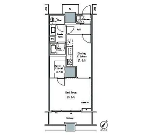 THE TOKYO TOWERS MIDTOWER【16階】の間取り
