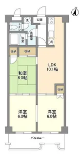 リベラルワタド【2階】の間取り