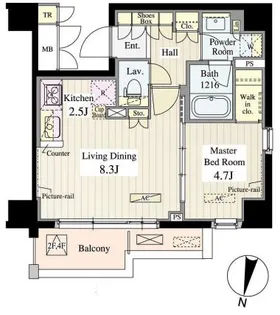 ル・シュクレ永福【5階】の間取り