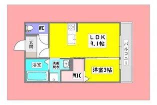 広島県東広島市西条町下見【アパート】の間取り