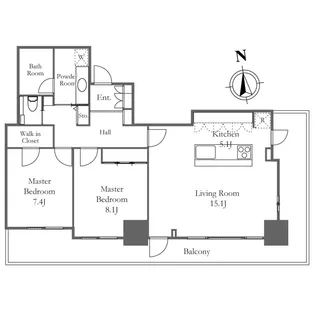 リエトコート アルクスタワー【12階】の間取り