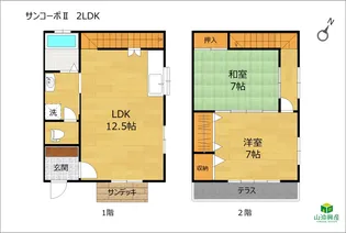 サンコーポII【1階】の間取り