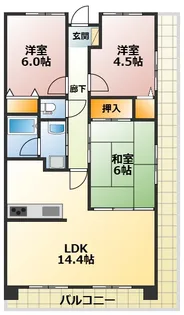 アプリーレ垂水【4階】の間取り